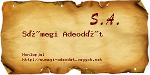 Sümegi Adeodát névjegykártya